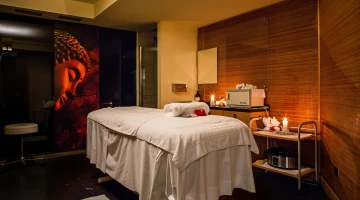 Cabina con lettino per massaggi