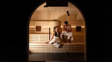 Sauna in the wellness center