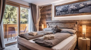 Chambre double avec balcon meublé