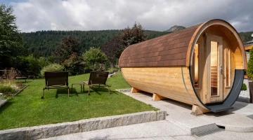 Finnische Sauna im Garten