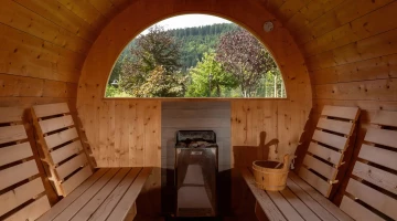 Innenraum der finnischen Sauna