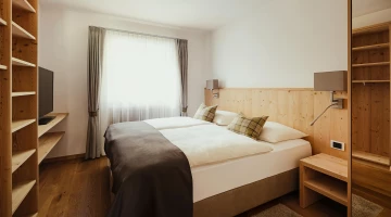 Doppelbett in der Suite
