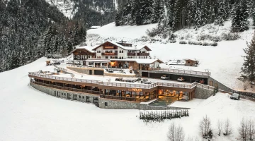 Esterno della struttura in inverno
