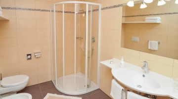 Bathroom with shower box