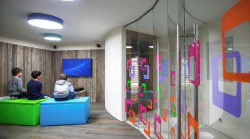 Play area with TV