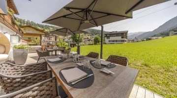 Outdoor restaurant area