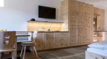 Satellite TV and wardrobes in the room