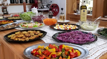 Selection of side dishes at the buffet