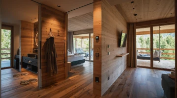 Suite avec salle de bain privée et balcon
