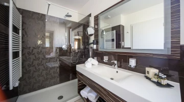 Salle de bain privée avec cabine de douche