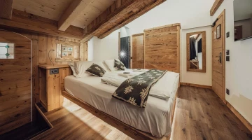 Room with wooden furniture