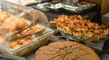 Buffet with sweet products