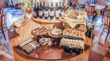 Selection of sweets at the breakfast buffet