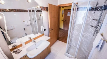 Bathroom with shower box in triple room