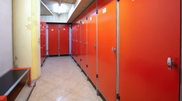 Ski storage with boot warmer