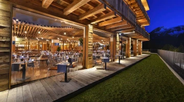 Outdoor bar area