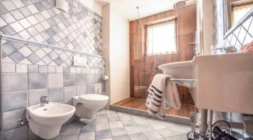 Bathroom with shower box