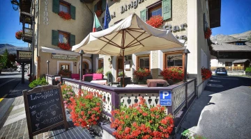 Terrace with outdoor tables