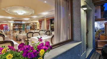 View of the restaurant hall