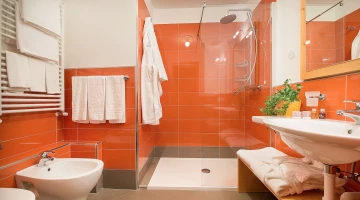 Bathroom with shower box 