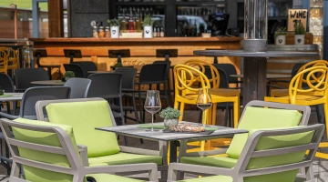 Detail of outdoor tables