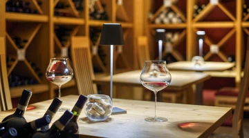 Wine tasting in a wine shop