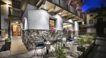 Terrace with outdoor tables