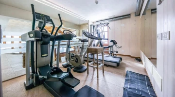 Equipped fitness room