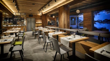 Restaurant with tables set