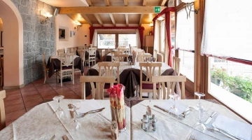 Restaurant with tables set