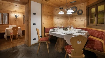 Detail of a table set in a restaurant