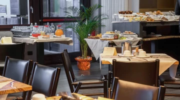 Buffet set up for breakfast