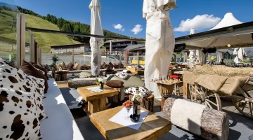 Terrace with outdoor tables