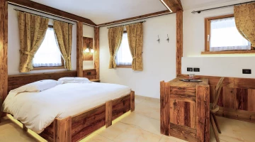 Room with wooden furniture