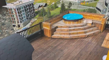 Terrace with wellness services