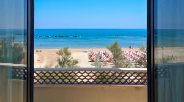 Blick vom Balkon eines Zimmers