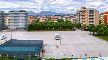 Vue aérienne du parking