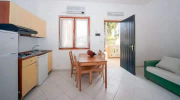 Apartments with kitchen and sofa