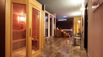 Wellness center with sauna and hydromassage