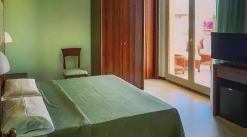 Room with TV, mini-bar and balcony