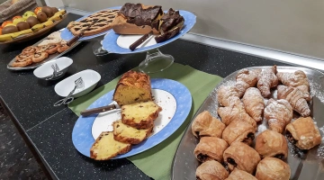 Homemade desserts at the buffet