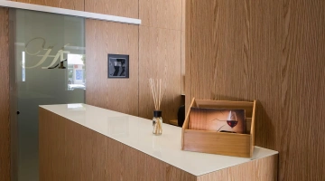 Reception desk detail