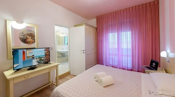 TV and private bathroom in the room