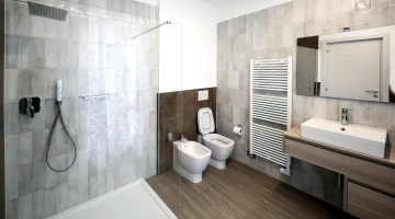 Private bathroom with shower