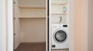 Washing machine in the apartment