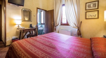 Room with desk and private bathroom