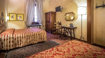 Room with satellite TV
