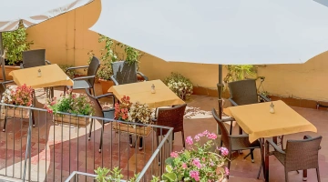 Tables on the terrace