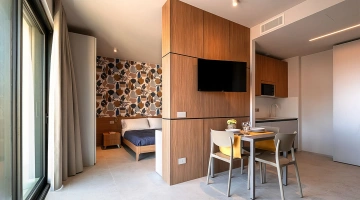 Mini appartamento con area living e camera da letto