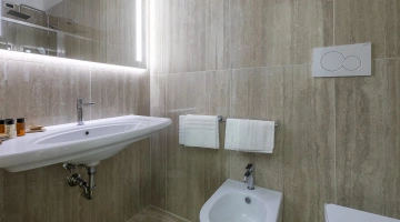 Bagno privato con set di cortesia